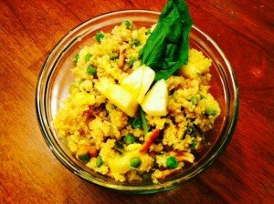 Pineapple fried quinoa